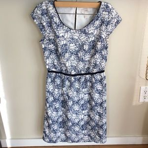 Ann Taylor Loft 2 floral navy dress